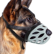 Tpe Rubber Basket Dog Muzzle, Soft Comfortable, Breathable Hollow-out Design, Prevents Biting Chewing, Drinkable, Secure Adjustable Fit, Hassle-Free S