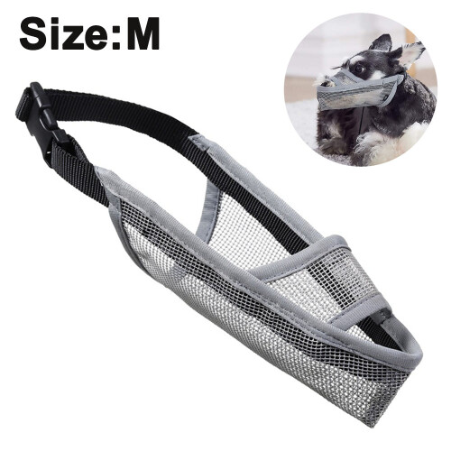 Comfortable Material Breathable Mesh Dog Muzzle, Ergonomic Design Anti-Biting Muzzle for Long Snout Dogs, Secure Muzzle for Extra Protection & Com 1
