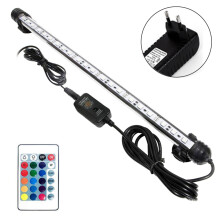 Colorful Submersible Aquarium Light, 16-Color Changing Led With Remote Control, Crystal Glass 5050 Leds, For Aquariums 7.7-15 Inches, Universal Use, E