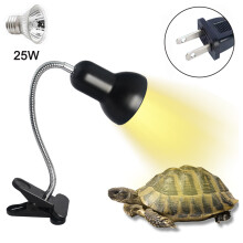 Reptile Heat Lamp, 360 Rotatable Hose With Clamp Mount, Adjustable Temperature, Flexible Stainless Steel Tube, For Promoting Healthy Growth