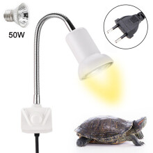 Keramisk varmeemitter, opgraderet base med klemme, klemmekompatibilitet op til 11 mm tykkelse, til skildpadder, firben og slanger