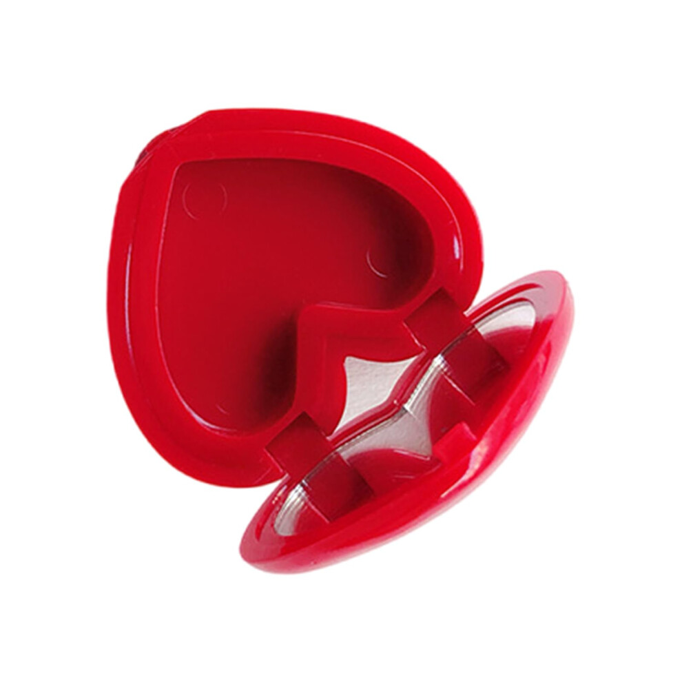 Red Heart Shaped Empty Makeup Palette With Magnetic Closure For Diy Lipstick And Eyeshadow