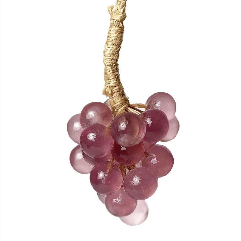 Purple Grape Soap On A Rope Handmade Glycerin Bar For Sensitive Skin With Decorative Grape Design