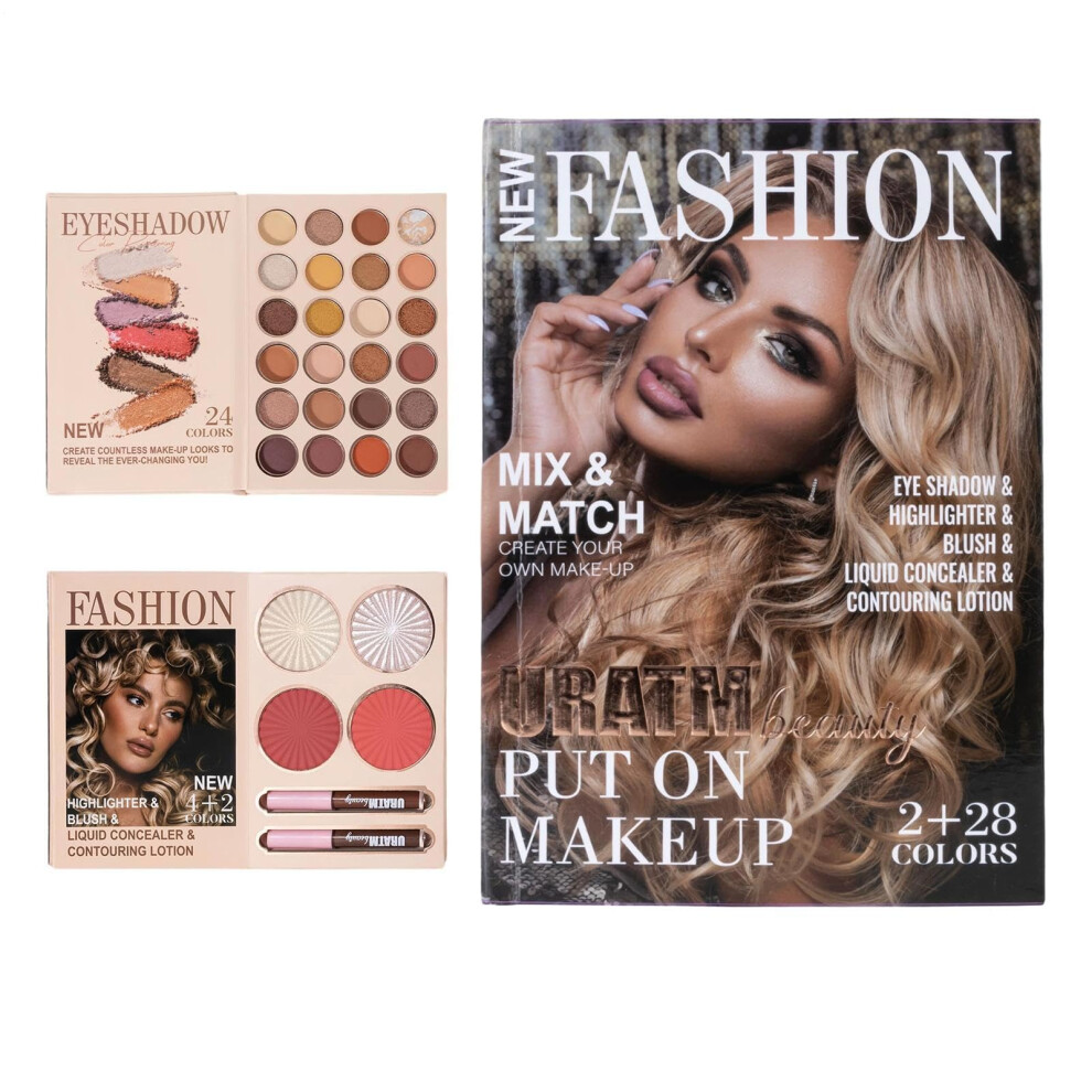 Makeup Palette with Eyeshadow, Blush, Highlighter and Contour â Neutral Warm Tones for Day to Night