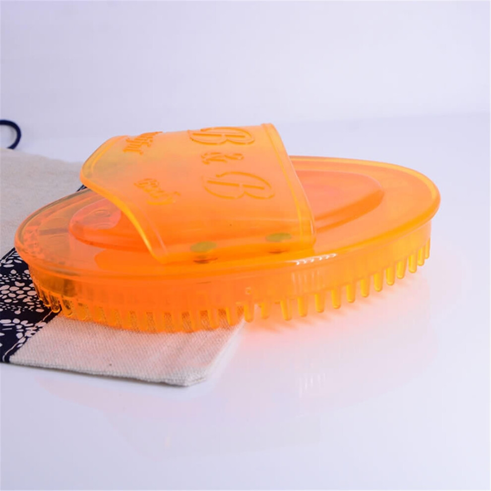 Transparent Silicone Body Massage Brush for Shower with Ergonomic Grip and Cellulite Relief