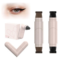 DualEnded Rotating Eyeliner Stamp Pen Waterproof Winged SmudgeProof Eye Liner Black and Brown