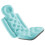 Bath Pillow with Ergonomic Full Back Support and Seat Pad, QuickDry Fabric, Cyan 1