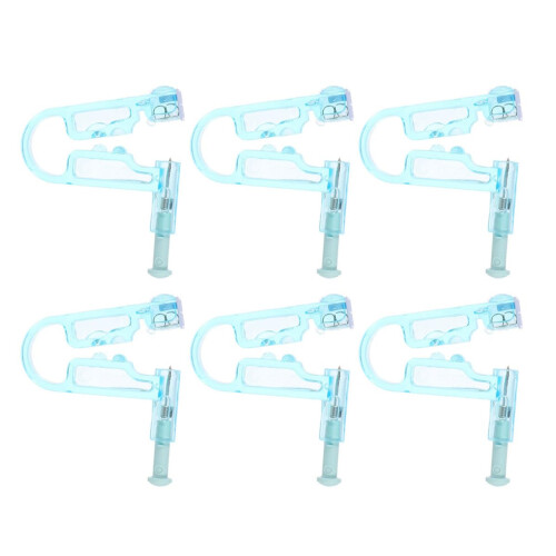 Disposable Ear Piercing Tool with 6 Ear Studs, Single Use Kit for Accurate and Safe Home or Salon Use
