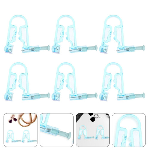 Disposable Ear Piercing Tool with 6 Ear Studs, Single Use Kit for Accurate and Safe Home or Salon Use 1