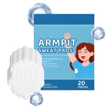 Waterproof Underarm Sweat Pads for Women, Breathable Comfort Fit Armpit Guards, 20 Pack