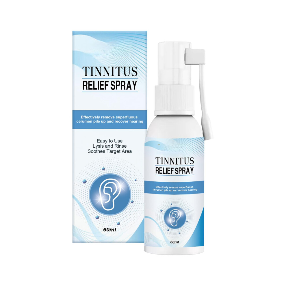 Tinnitus Relief Spray with Botanical Extract Formula for Ringing Ears and Earwax Removal