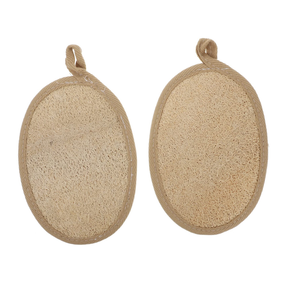 2pcs Natural Loofah Bath Towel Exfoliating Body Scrubber for Deep Skin Exfoliation and Shower Use