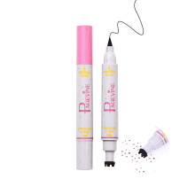 2 in 1 Dual Ended Waterproof Liquid Eyeliner and Natural Freckle Stamp Pen, Long Lasting Makeup