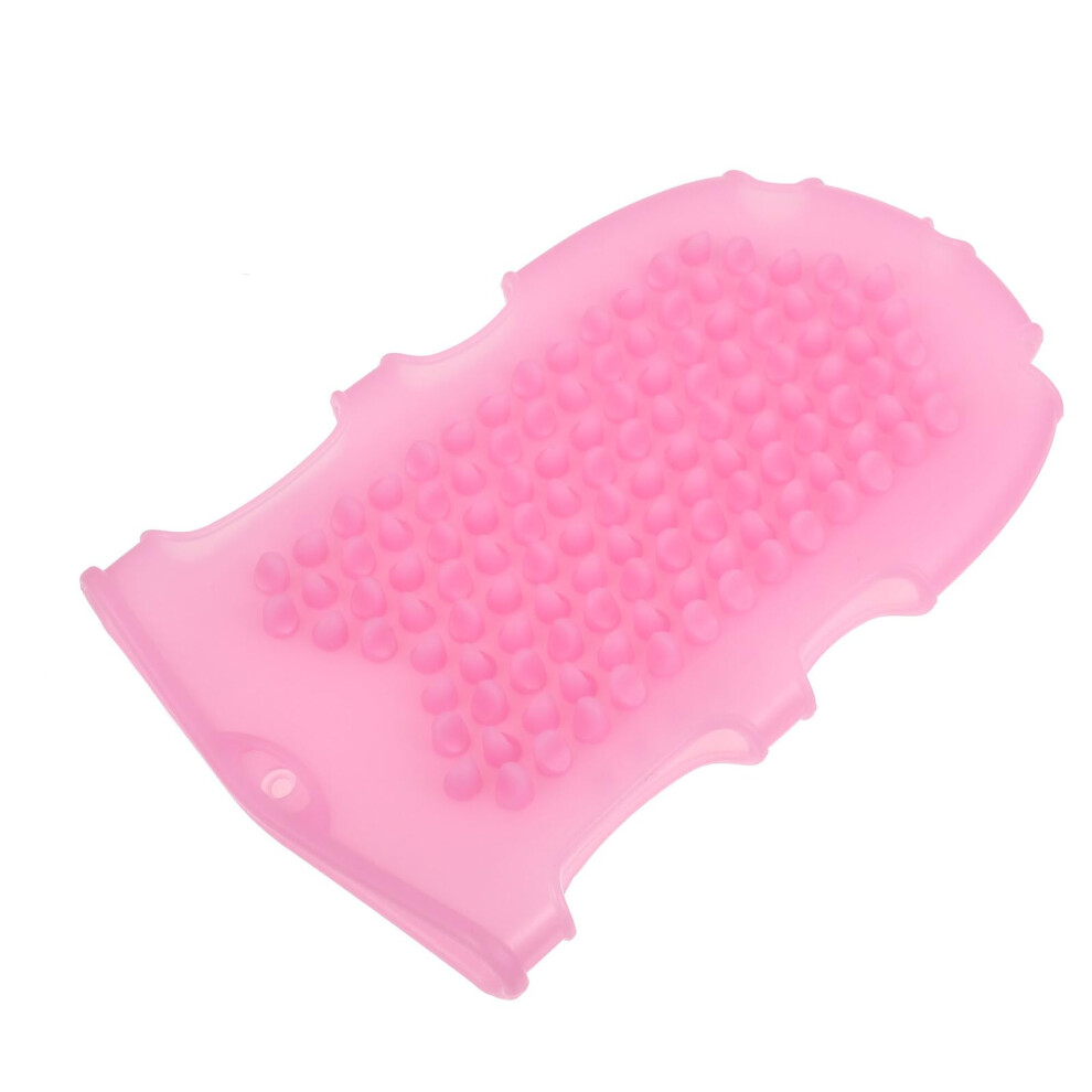 Pink Silicone Body Scrubber Doublesided Bath Brush With Deep Cleansing And Gentle Exfoliation