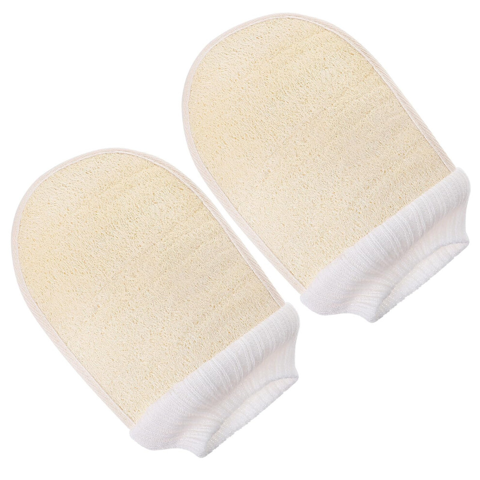 Exfoliating Bath Gloves 2pcs Loofah Shower Mitts for Deep Skin Cleansing and Dead Skin Removal