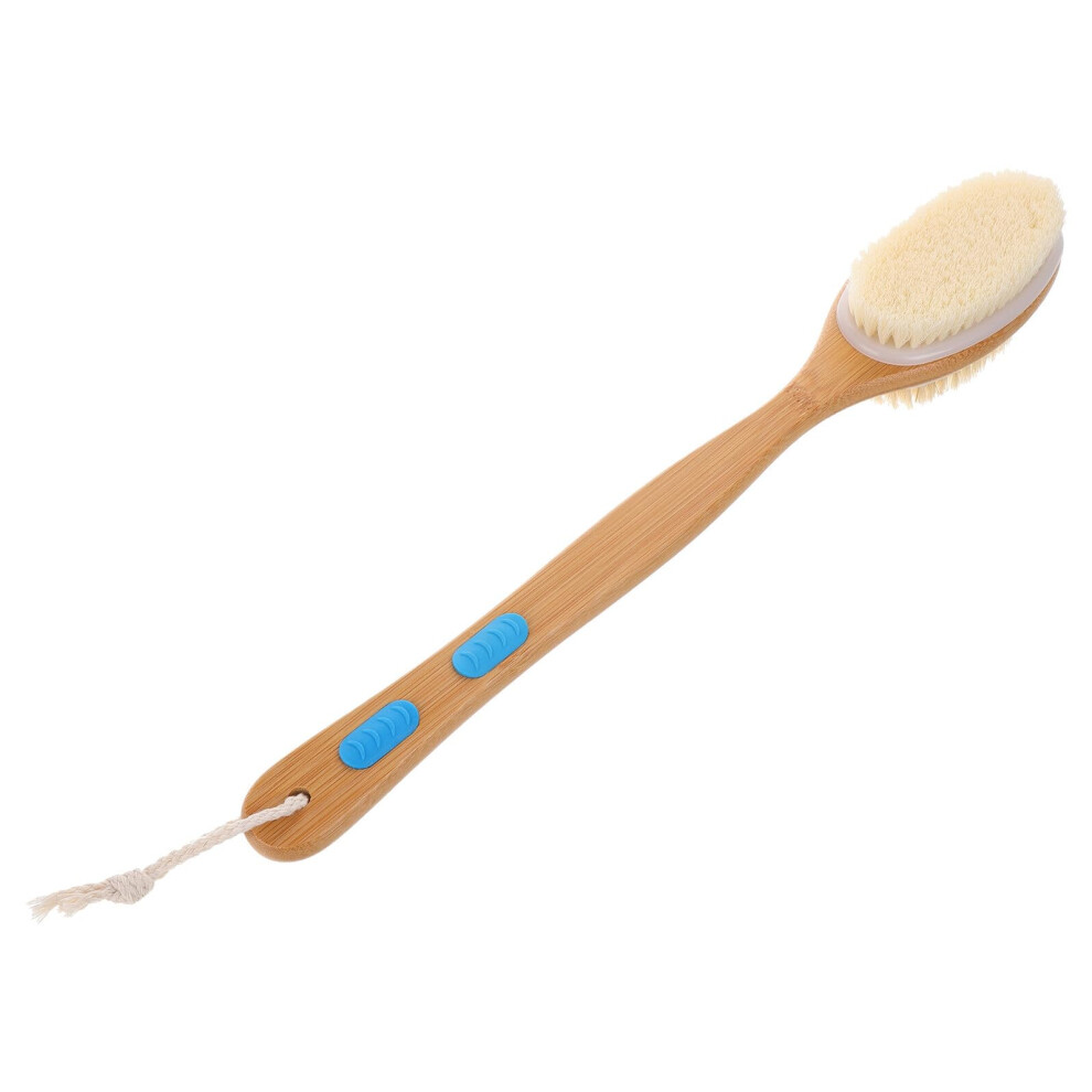 Long Handle Back Scrubber Shower Brush with Soft and Stiff Bristles for Full Back Coverage and Gentle Exfoliation