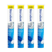 4 Pack Active Plus Denture Cleaning Tablets - 120 Tablets, False Teeth Cleaner, Retainer, Denture & Mouth Guard Sterilising Tablet