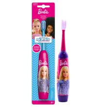 Barbie Battery Powered Electric Toothbrush for Kids – Soft Rounded Bristles, Enhanced Vibration, Protection Cap & Battery Included