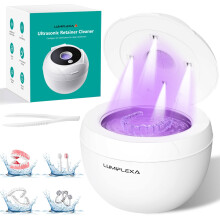 Lumiflexa Ultrasonic Retainer Cleaner, 45000Hz Ultrasonic Cleaner with 4 UV-Light & 4 Cleaning Modes, 200ML - Retainer Cleaner Machine for