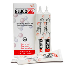 GlucoGel Fast Acting Glucose Energy Gel and Running Gel for Active Lifestyles, Original Unflavoured, 10g of Glucose per Tube, 3 Co