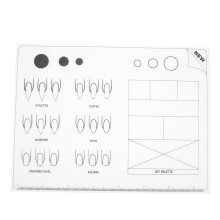 Acrylic Nail Training Mat – Silicone Practice Pad with Acrylic Fill Guide, Washable for Beginners and Pros