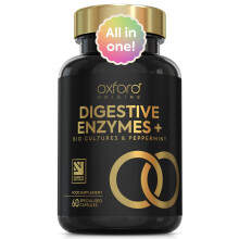 Award Winning 10-in-1 Digestive Enzyme Supplements | Made in The UK | Probiotics & Peppermint Oil for Gut Health, Bloating Relief