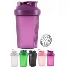400ml Protein Shaker Bottle, Protein Shake Mixer, Shaker Cups Portable Pre Workout with Wire Mixball Blender Perfect for Mixing Po