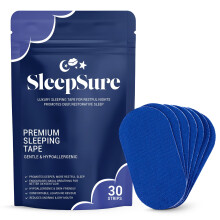 SleepSure Mouth Tape for Sleep, Gentle Adhesive Strips to Encourage Nasal Breathing & Reduce Mouth Breathing, Comfortable Overnigh