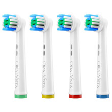 Oral B Compatible Replacement Electric Toothbrush Heads | OralVista 4 Pack Electric Toothbrush Heads Compatible with Oral B Toothb