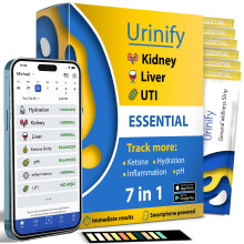 [URINIFY Essential] Mobile App Urine Test Strips and at Home UTI Test Strips, Kidney Test kit at Home, Hydration, Keto Test Strips