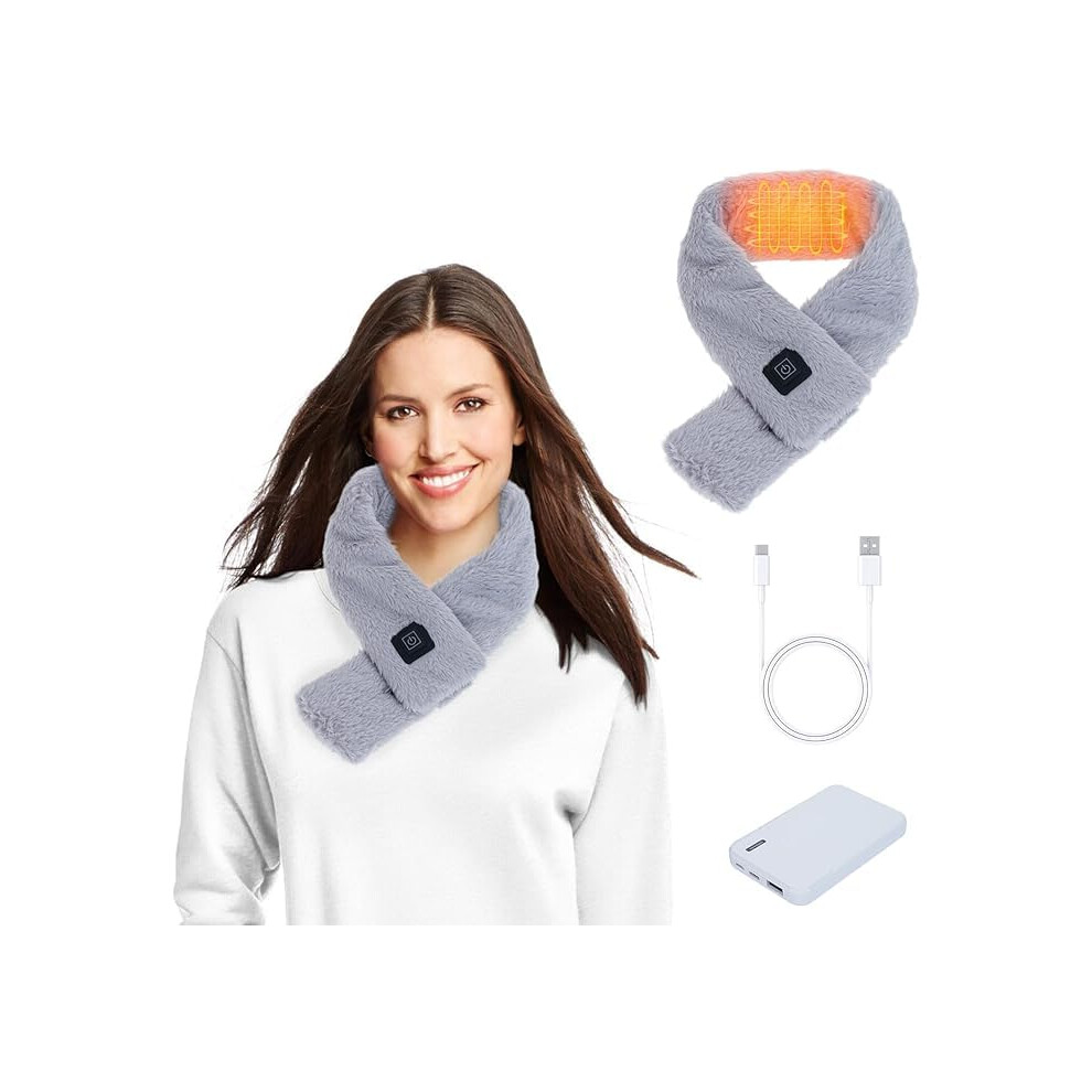 Gkstly Heated Scarf Electric Heated Neck Scarf, Rechargeable Neck Heat Pad For Pain Relief, Heated Neck Warmer With 3 Adjustable H