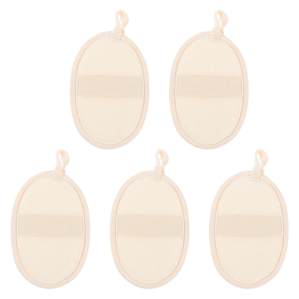Loofah Bath Scrubber Set of 5 Exfoliating Body Washcloths for Gentle Skin Care and Quick Lather