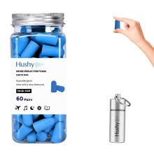 Hushy Premium Earplugs -120-Pack Foam Earplugs for Sleep, Noise Cancelling Ear Plugs with 38dB SNR, Ultra Soft Hypoallergenic Ear