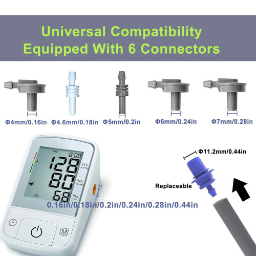 Replacement Extra Large Cuff for Omron BP Monitors 22-52CM Big Arm - Adjustable XL Blood Pressure Cuff, Includes 6 Universal Interface, 1