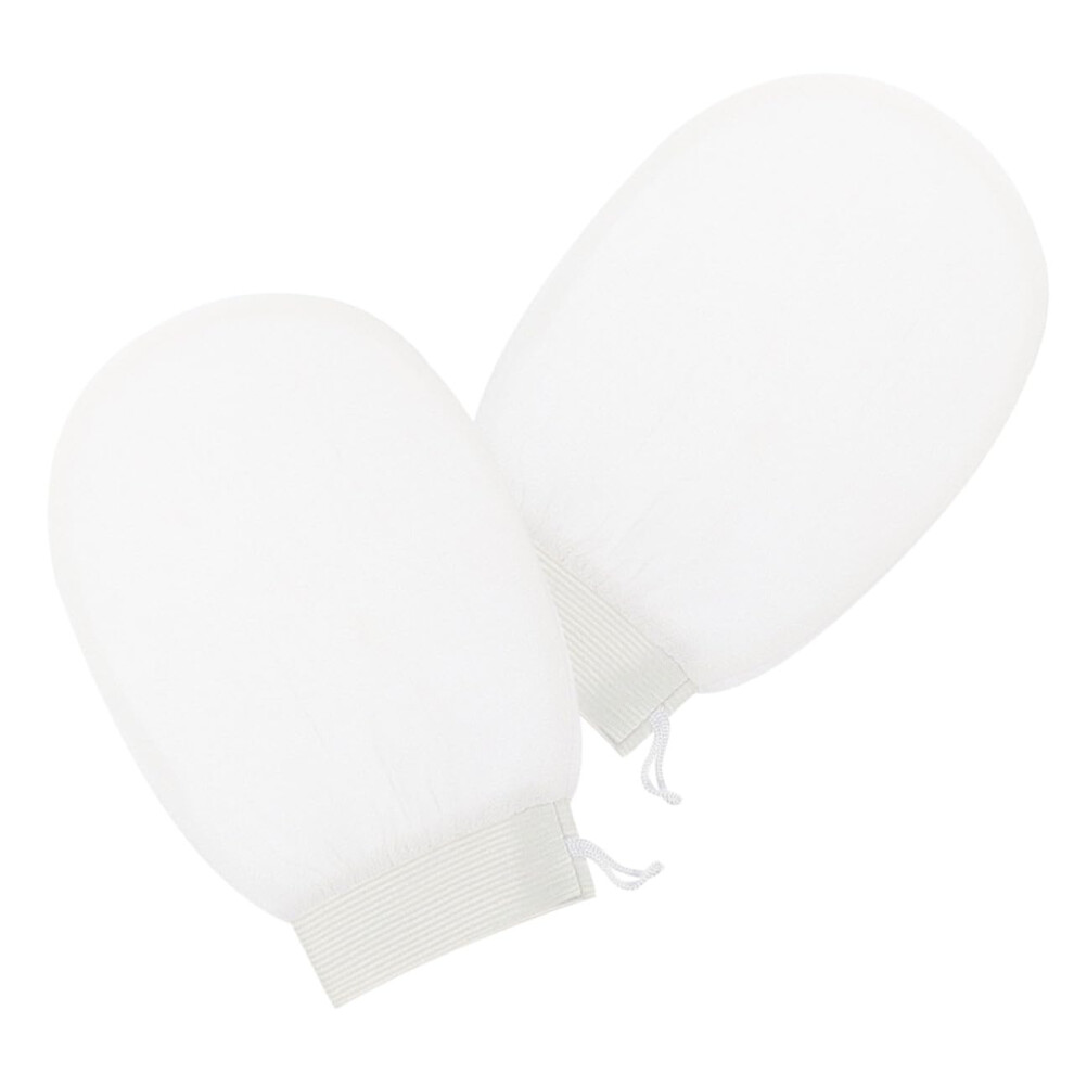 2Pcs Rayon Exfoliating Shower Gloves for Deep Skin Cleansing and Dead Skin Removal Bath Mitts