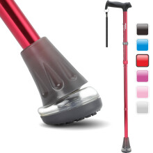 HEALTHBAZAAR All Terrain Folding Walking Stick, Walking Sticks for Elderly & Adults, Pivot Tip and Heavy Duty Mobility Aid, Collap