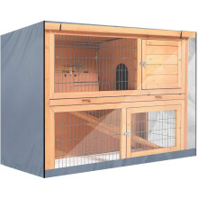 Rabbit Hutch Cover, Windproof Transparent Front Curtain for Outdoor Pets' Shelter