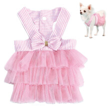 Snygg husdjursoutfit, prinsessklänning i lätt tyg med precisionspassform för chihuahua, pudel, cuppudel, pomeranian, youkshireterrier, bichon