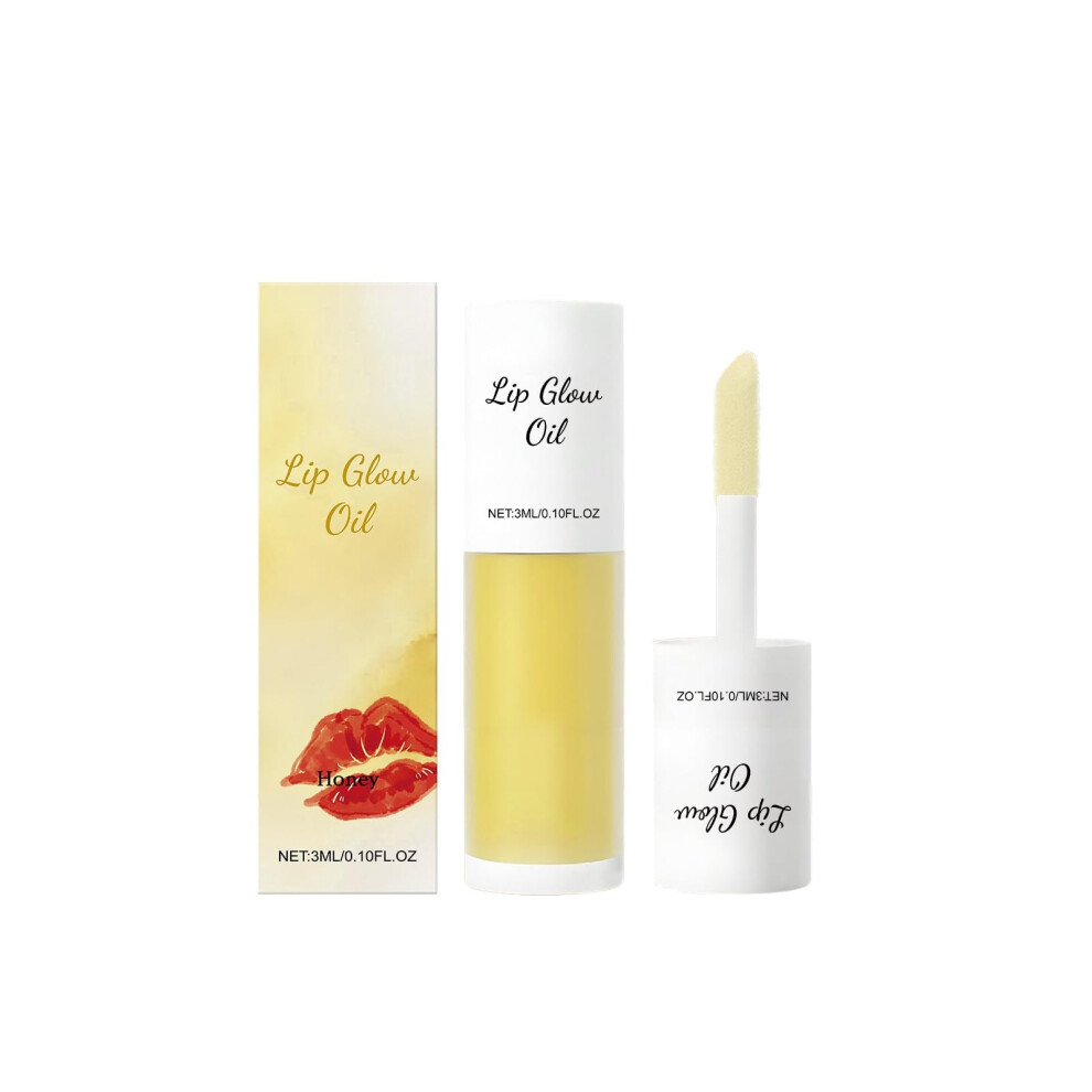 Clear Lip Gloss with Honey Infusion, NonSticky Hydrating Transparent Shine for Women
