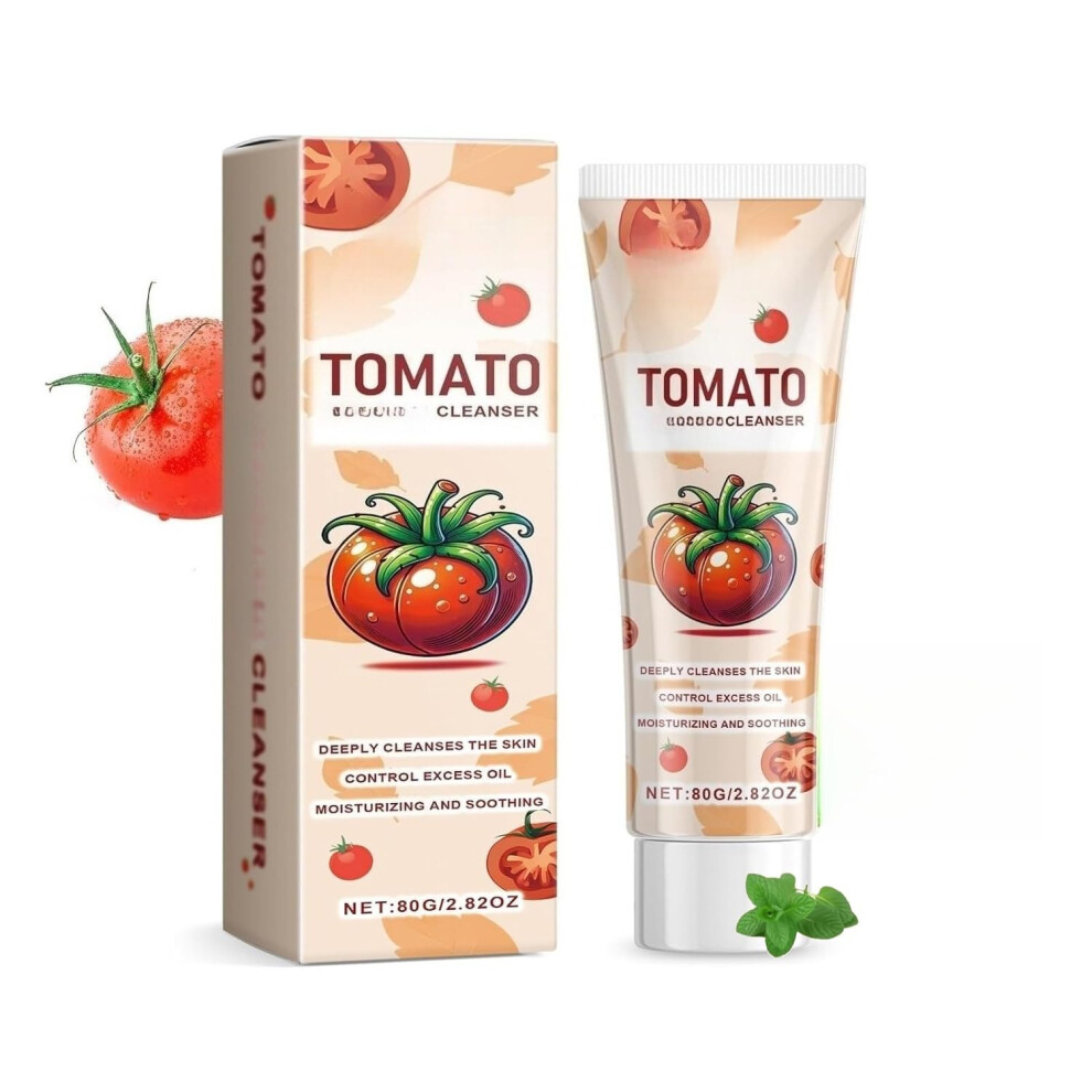 Tomato Extract Facial Cleanser for Deep Pore Cleansing and Oil Control, Removes Makeup 1pcs
