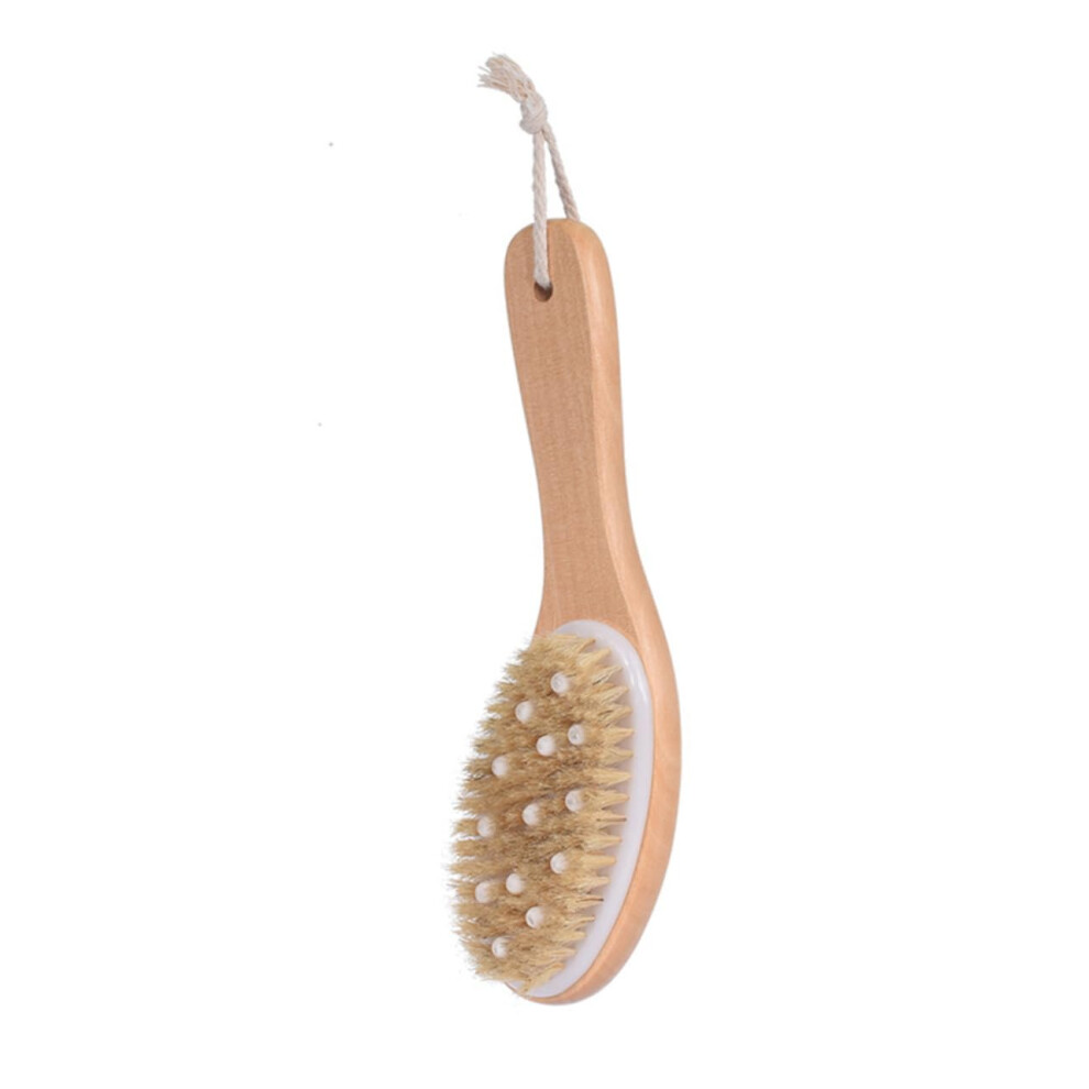 Body Scrub Brush with Long Handle for Gentle Exfoliation and Dry Skin Brushing Spa Massage