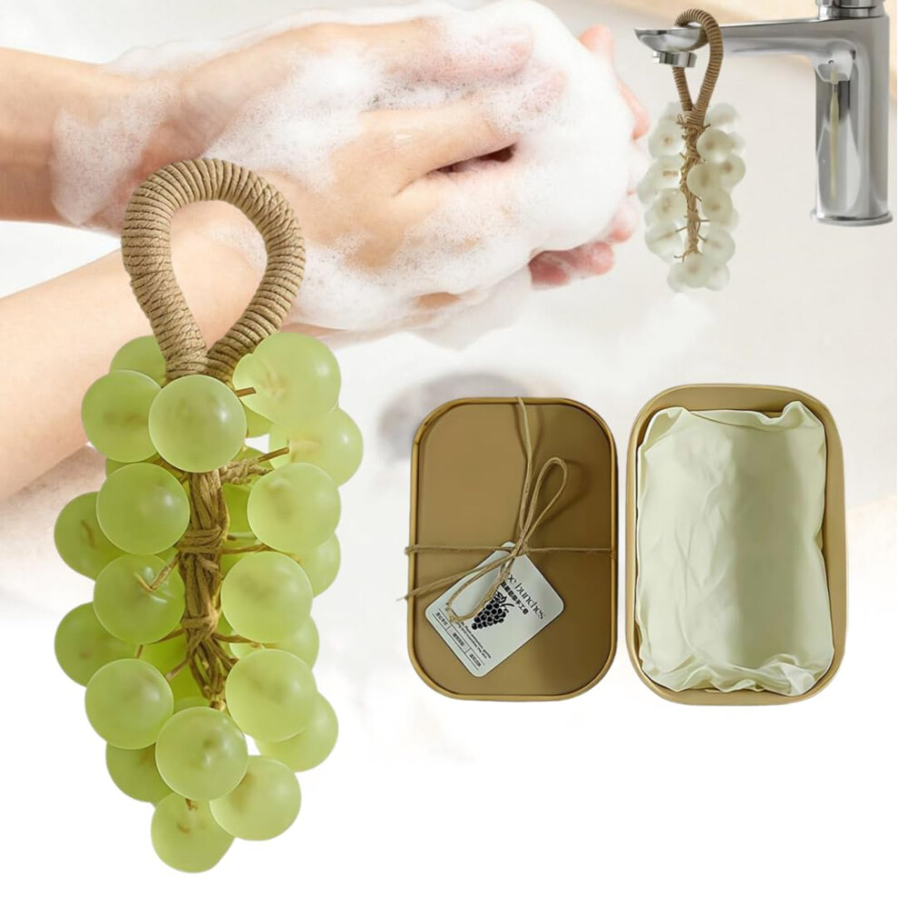 Handmade Grape Soap on a Rope, Decorative Grape Shape, 1oz Bath and Gift Idea