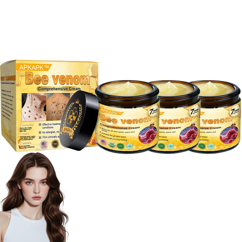 Cream Bee Venom Antiaging Face Moisturizer For Deep Hydration And Blemish Reduction 3Pcs