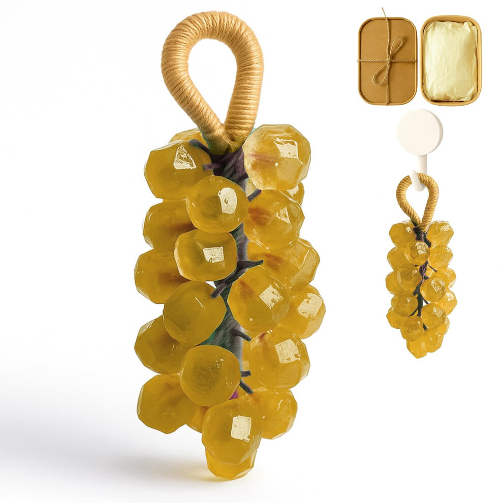 Grape Soap on a Rope Handmade Crystal Grape Bar with LongLasting Osmanthus Scent Bathroom Decor