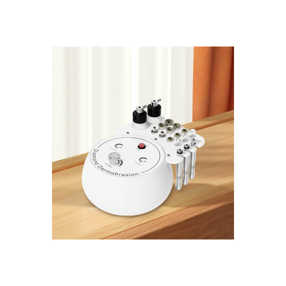 3in1 Diamond Microdermabrasion Machine for Home Use with Adjustable Suction and Multiple Tips