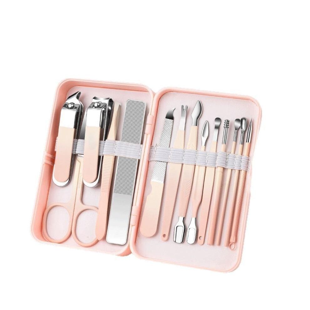 Professional Manicure Set with Stainless Steel Nail Clippers for Travel and Home Grooming