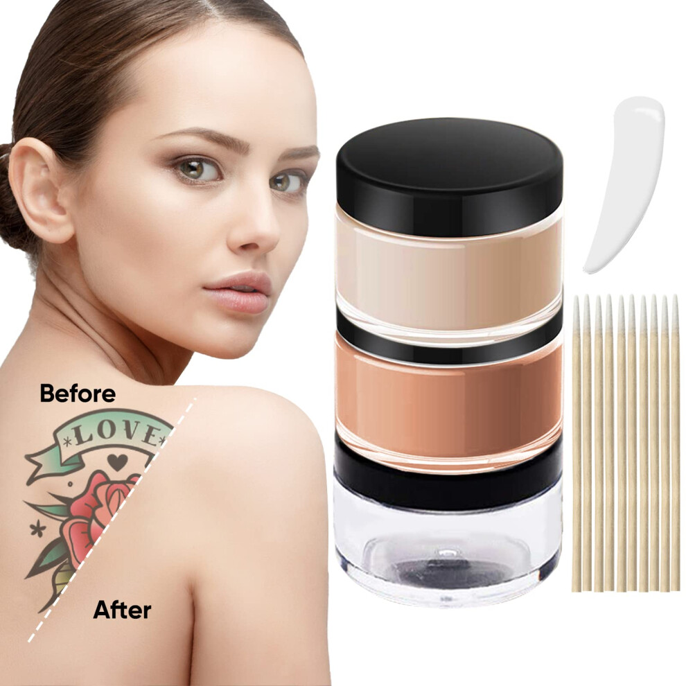 Dark Tattoo Cover Up Waterproof Concealer Makeup For Scars Spots Vitiligo Long Lasting Finish