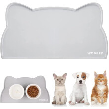 Tappetino in silicone per l'alimentazione degli animali domestici, design antiscivolo, impermeabile, vassoio per ciotola dell'acqua per cani con
