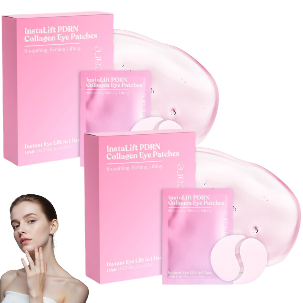 Dark Pdrn Collagen Eye Patches For Circles And Puffiness, Deep Hydration (2 Boxes)