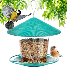 Wildlife Dining Delight, transparentes, wetterfestes Vogelfutterhaus für den Außenbereich, 360-Sitzgelegenheit für verschiedene Vogelarten,